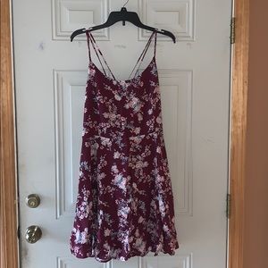 Floral Maroon Dress